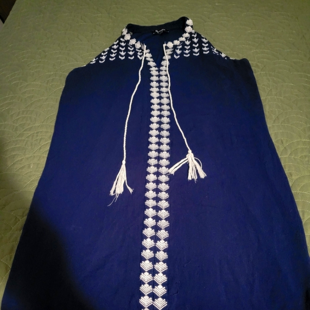 Blue and White Sun Dress
